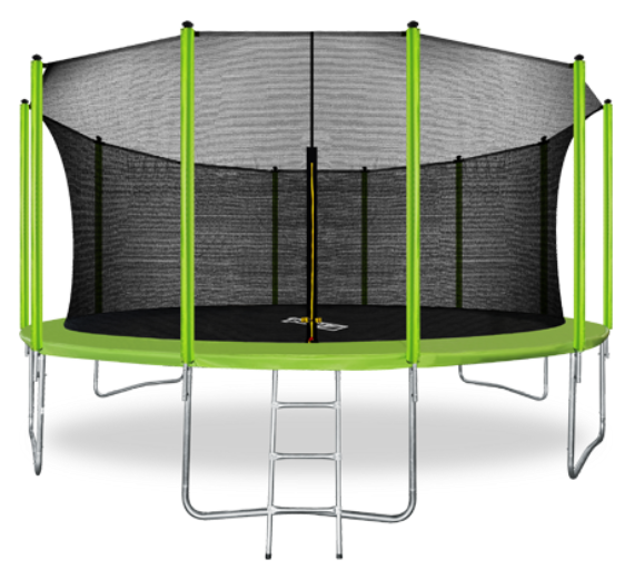 ARLAND Батут 16FT с внутренней страховочной сеткой и лестницей (Light green) 
