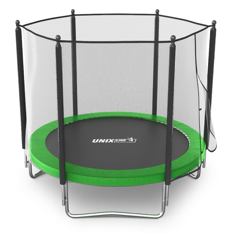 Батут UNIX line Simple 6 ft Green (outside) с внешней защитной сеткой и лестницей