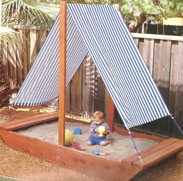 Детская площадка с песочницей фото