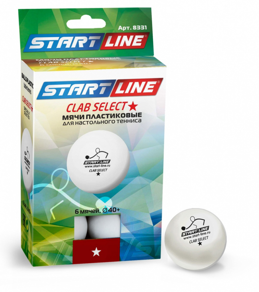 Теннисные шарики Start Line Club Select (6 шт.)