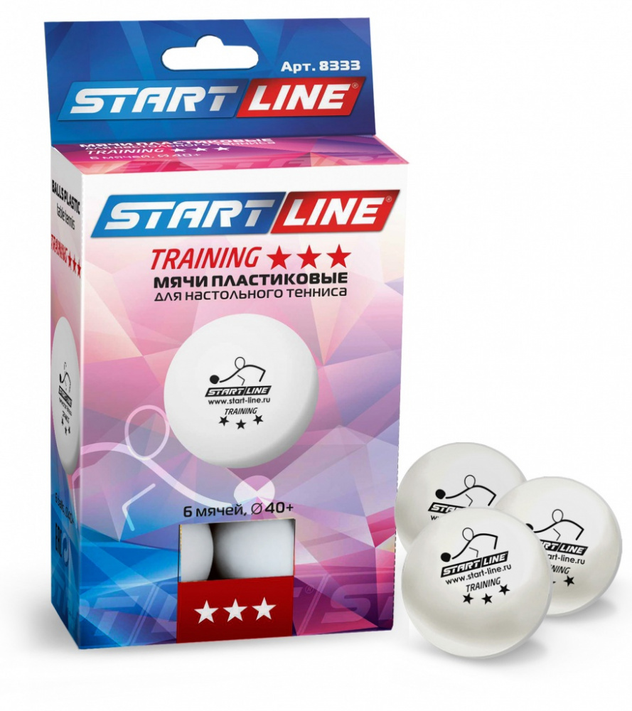 Теннисные шарики Start Line Trainning (6 шт.)