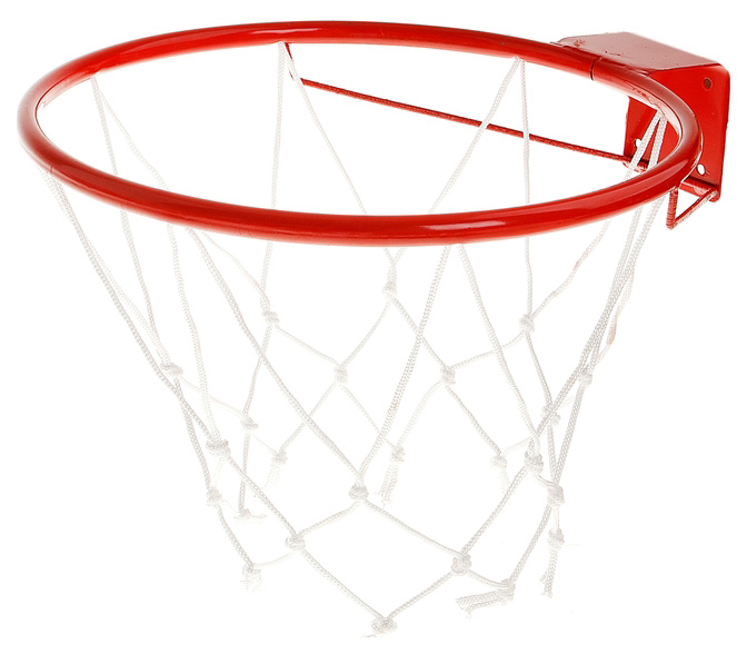 Кольцо баскетбольное металл No5 Люкс d-380мм с сеткой
